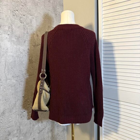 Preppy Soft & Cozy Purple Sweater with Lace Up Detailing - Picture 5 of 6